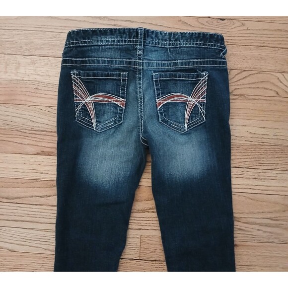 Rue 21 Women's Low Rise Skinny Denim Dark Blue Jeans 5/6 Short - Picture 3 of 8